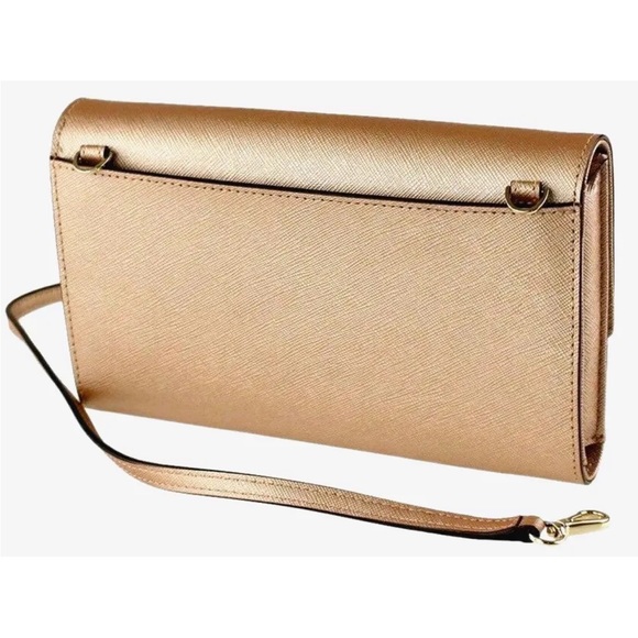 New Kate Spade Winni Laurel way wallet crossbody Leather bag Rose Gold - Picture 3 of 5